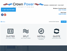 Tablet Screenshot of crownpower.com.au